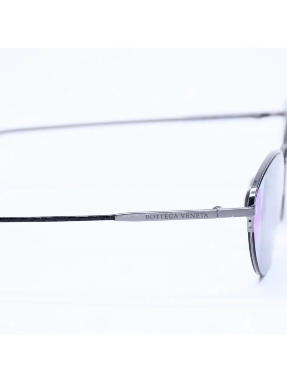 Bottega Veneta Half Rim Sunglasses Eyewear 001 60 Intrecciato